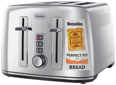 Breville - Toaster - 4 Slice S/Steel Perfect for Warburtons.